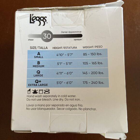 L'eggs Sheer Energy Medium Leg Support Control Top Tights, 2 Pair Nude Size B - Picture 2 of 6